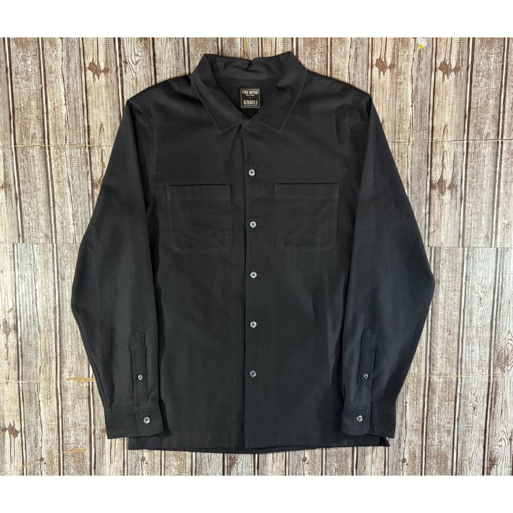 Todd Snyder X Albiate Flannel Button Up Down Shirt size M color Black NWOT